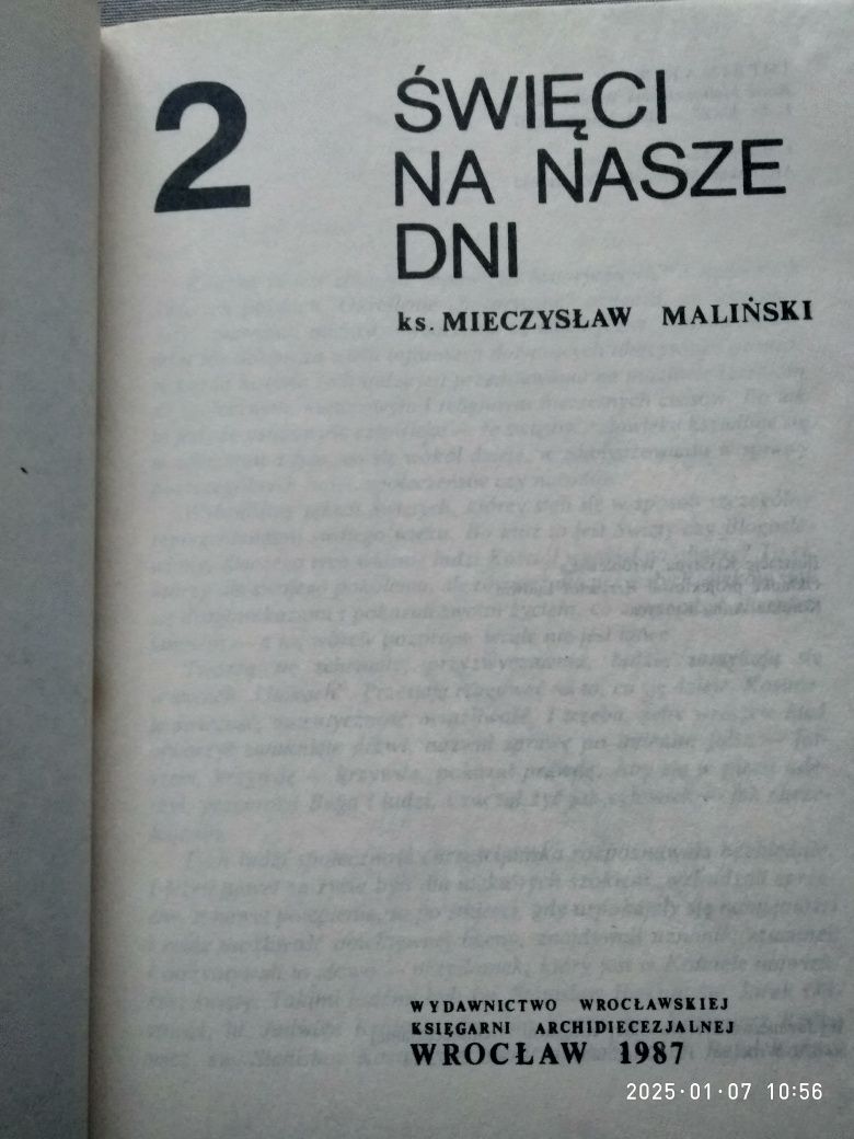 Święci na nasze dni. ks Mieczysław Maliński