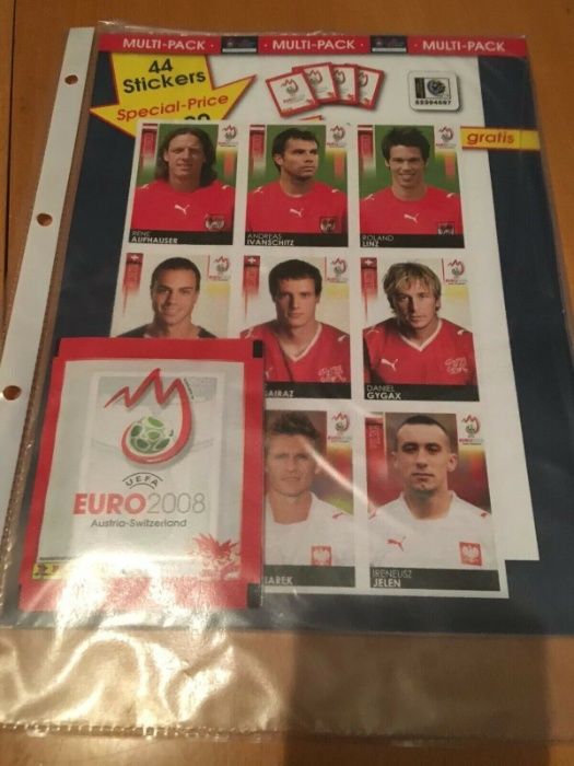 Euro 2008 da Panini - Pack Selado com 7 saquetas + 9 cromos