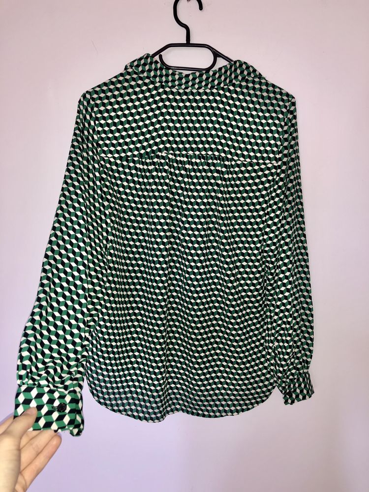 Elegancka koszula wzory wzorki z kołnierzykiem H&M