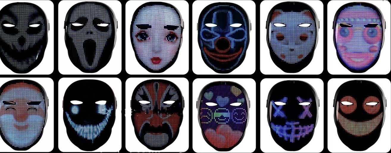 Wyświetlacz LED na twarz Maska Anime ekran aplikacja PROMOCJA