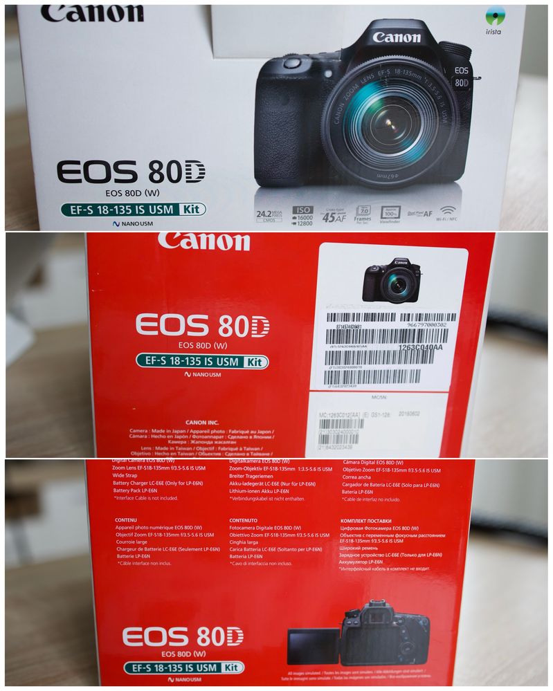 Фотоапарат Canon EOS 80D + обʼєктив EF-S 18-135 is USM.