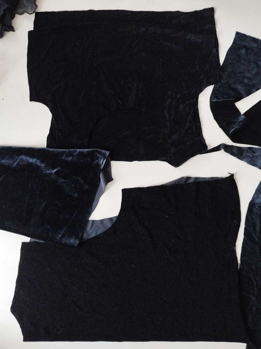 Бархатная ткань черная Оксамит чорний