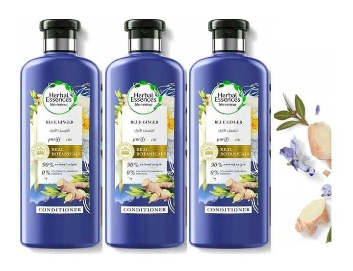 Herbal Essences Blue Ginger  Odżywka do włosów z Imbirem 400ml x 3