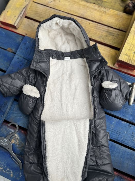 Теплий зимовий комбінезон 74 розмір графіт