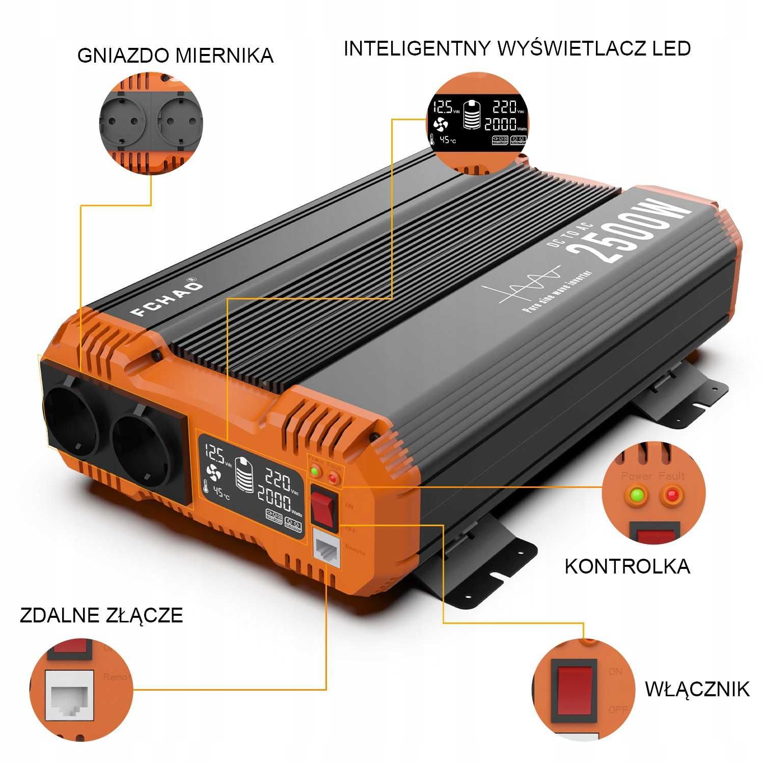 Інвертори FCHAO 1200-3500 W (чистий синус)