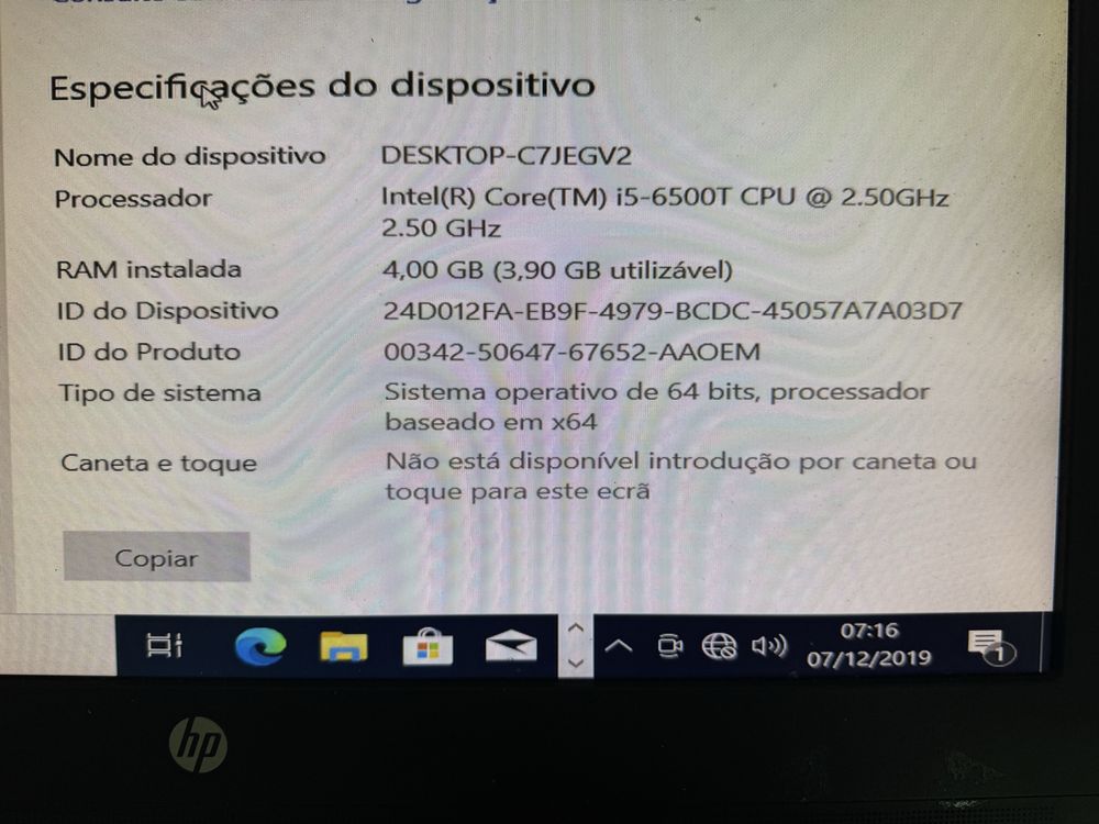 Computador All-In-One Hp