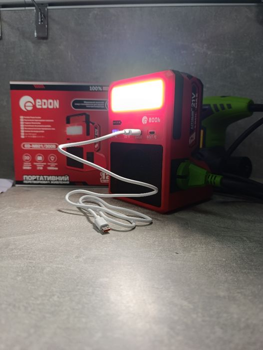 Акумуляторний інвертор Edon ED-NB21/300B — 300 Вт, портативна станція