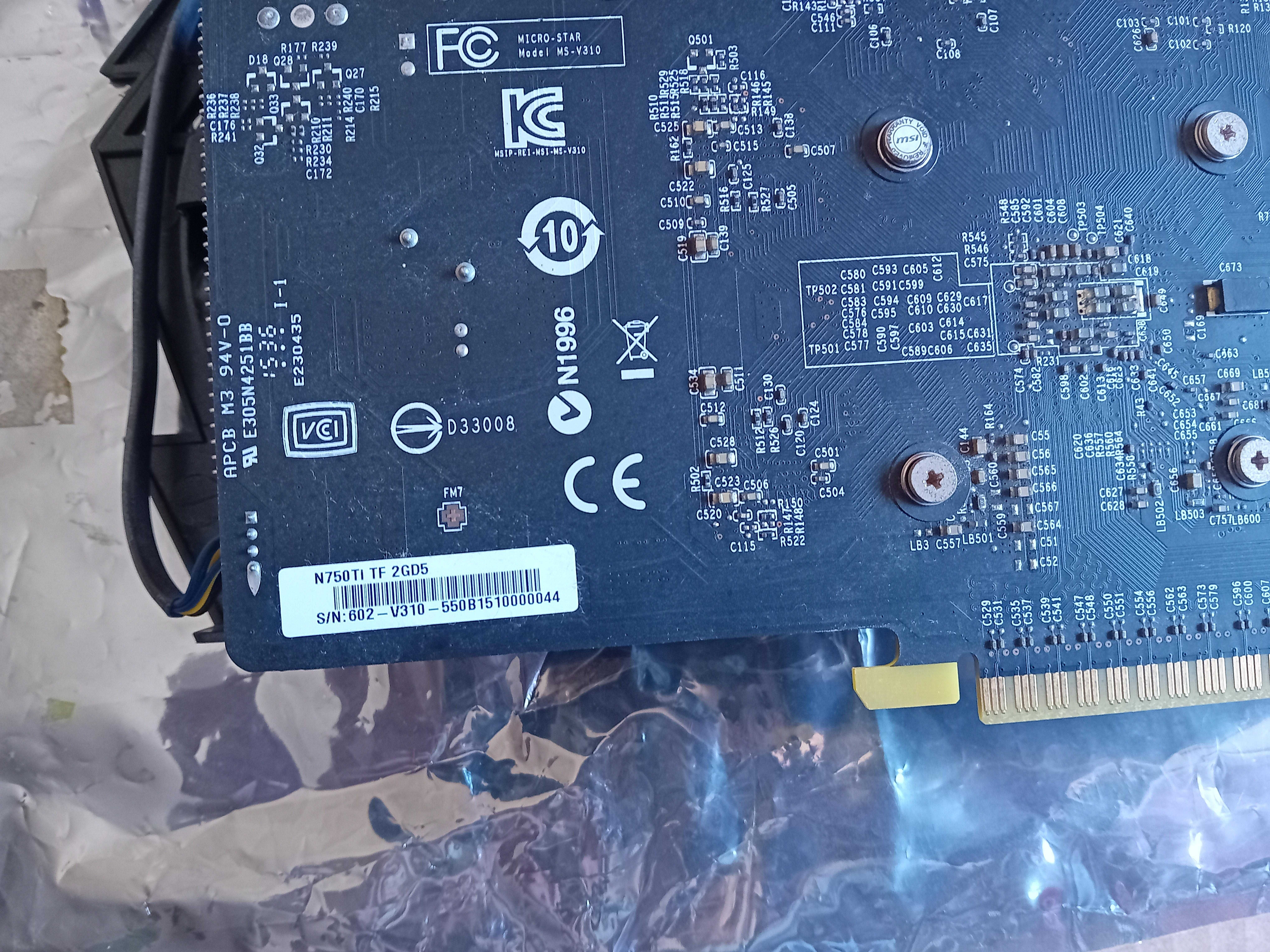 Plava de video Msi gtx 750 ti