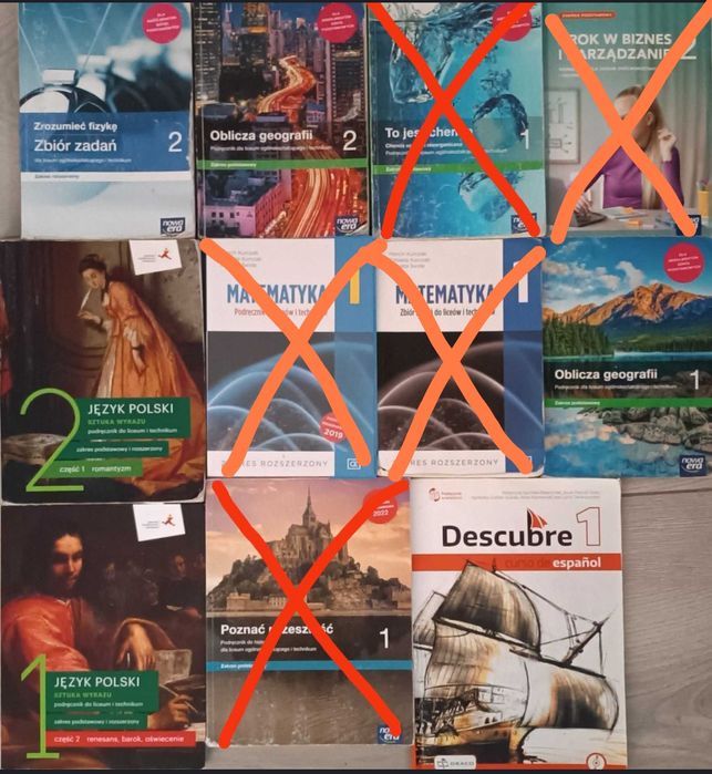 Używane podręczniki - klasa 1 i 2 liceum/technikum