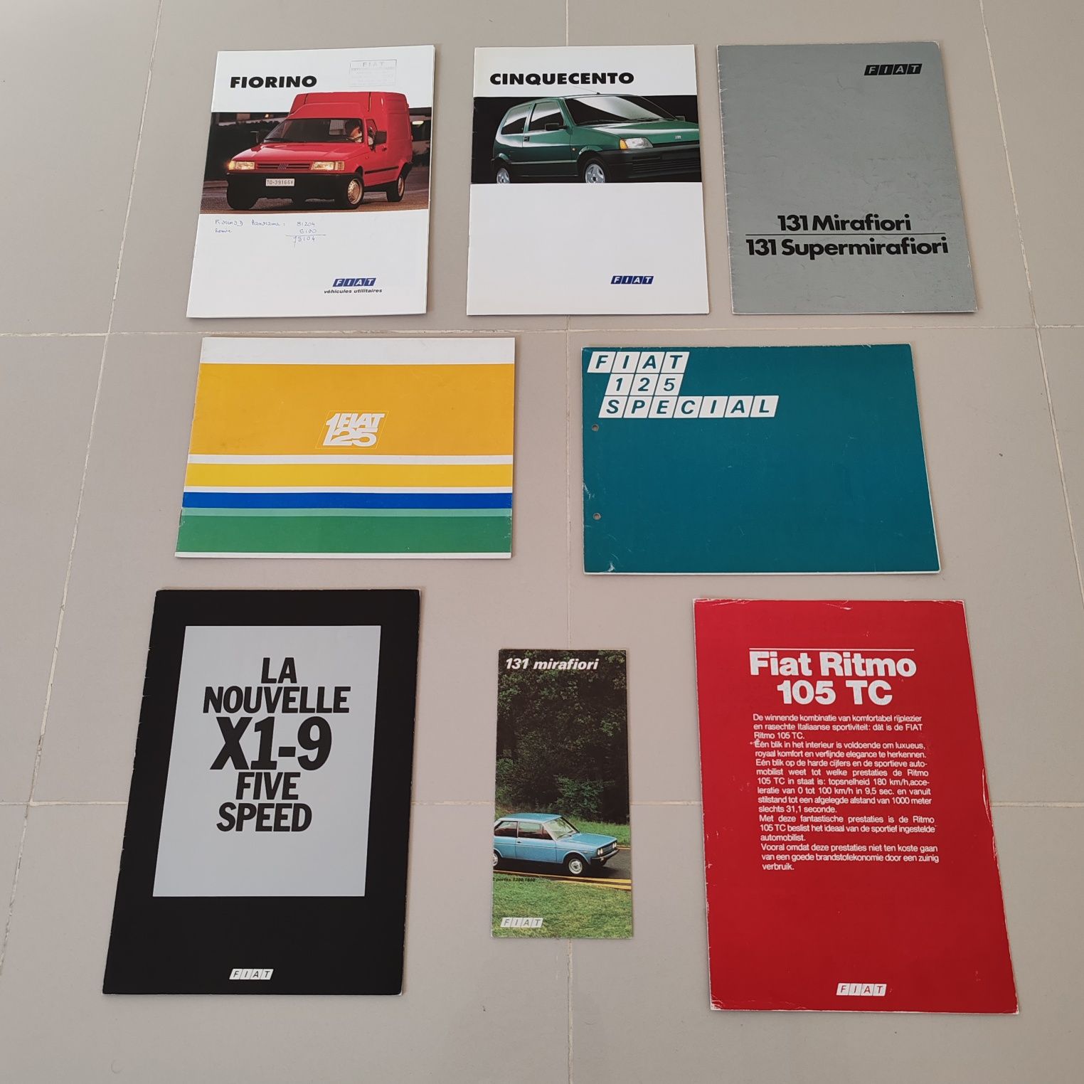 Catálogo/panfletos Fiat e Abarth