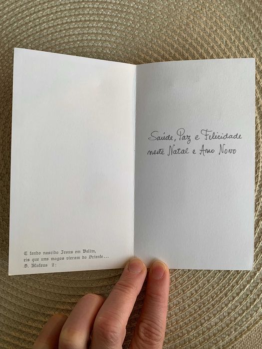 Postais religiosos e de Natal antigos vintage dos anos 70 / 80