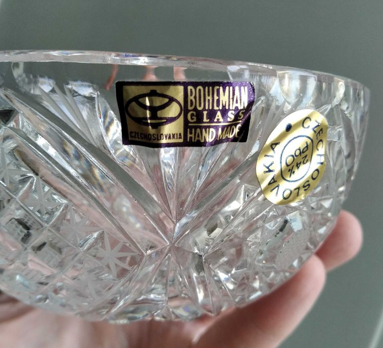 Вазочка. Новая. Богемское стекло / хрусталь. BOHEMIAN Glass.