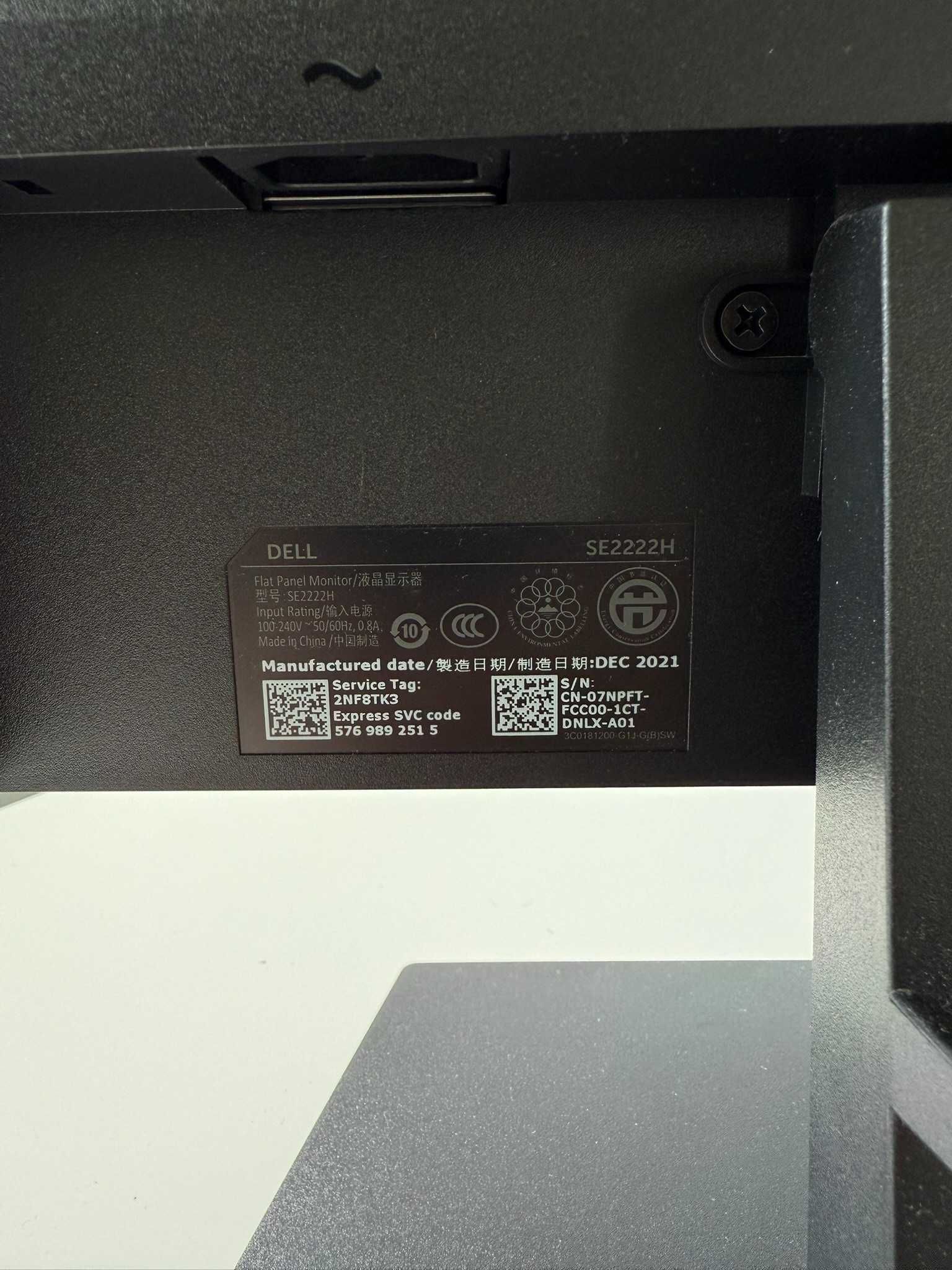 Monitor  DELL SE222H