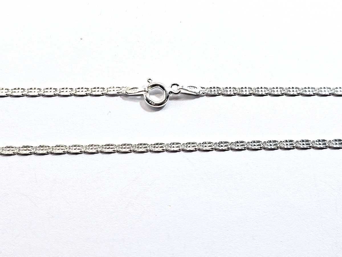 Piękny srebrny łańcuszek kostka 4,68g 925