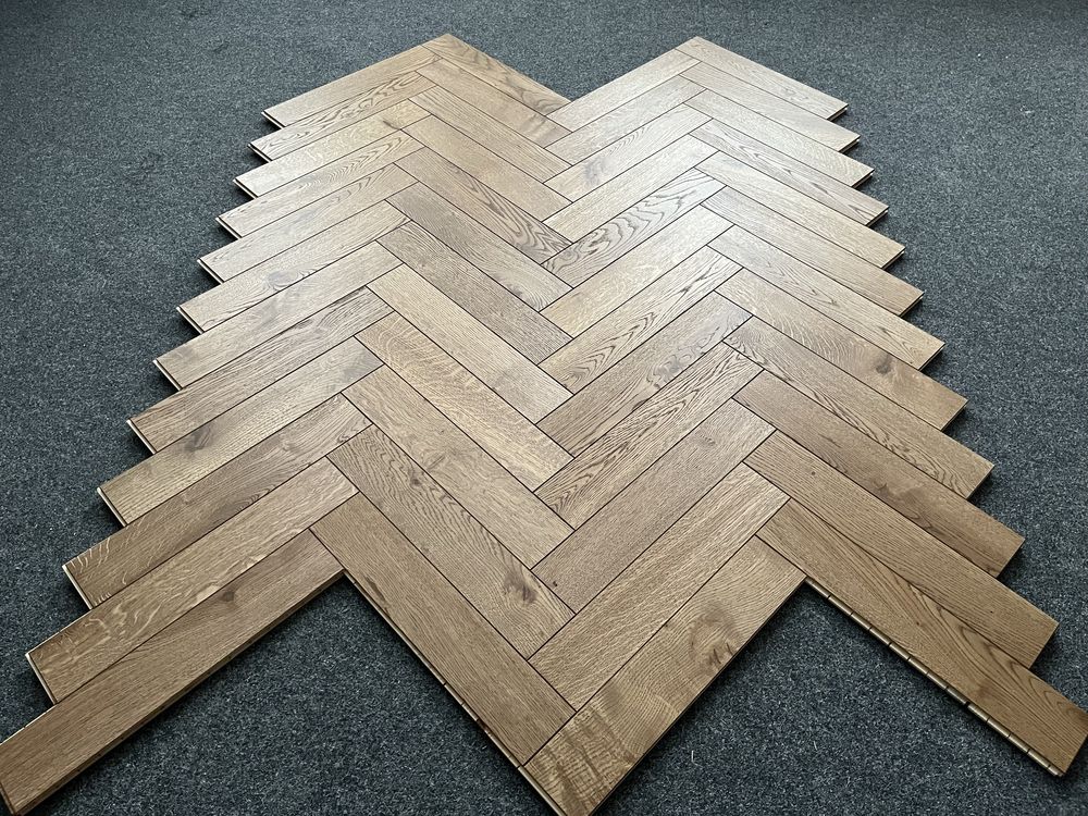 Podłoga Drewniana Jodełka Dąb Rustic, 15x90x450mm,4f, Olej UV RZESZÓW