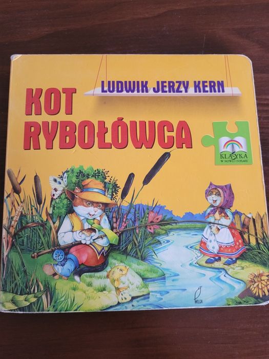 Dla dzieci - książka  Kot rybołówca Ludwik Jerzy Kern + puzzle