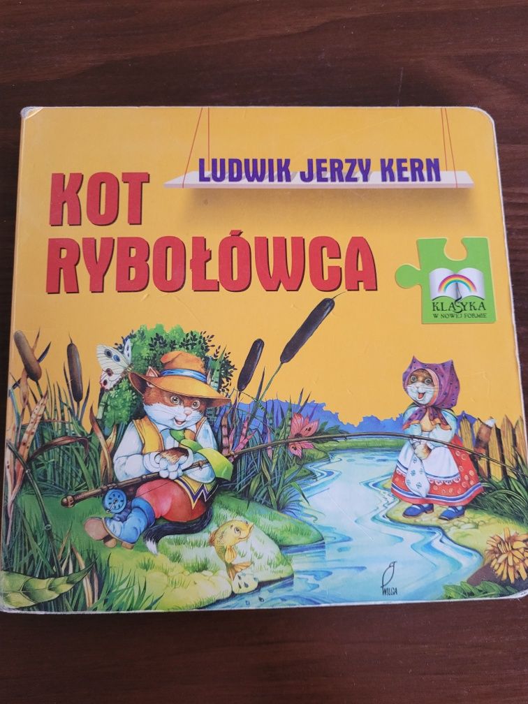 Dla dzieci - książka  Kot rybołówca Ludwik Jerzy Kern + puzzle