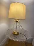 Lampa stołowa ananas szkło plus złoty metal