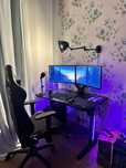 Zestaw gamingowy / do pracy Komputer, 2 monitory, biurko, fotel itd