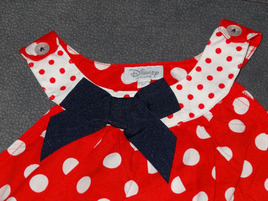 Rampers body Disney myszka Minnie 12-18m 80-86cm kokardka aplikacja