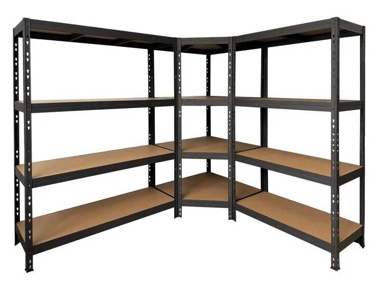 Regał metalowy narożny warsztat, piwnica, garaż 180x80x45 cm 4P/375kg