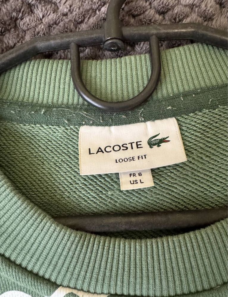 Молодьожний Світшот Lacoste, розмір L Лакоста кофта