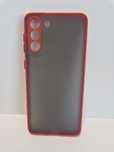 Vennus Color Button Bumper do Samsung Galaxy S21 Plus Czerwony