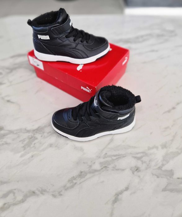 Buty Puma Rebound chłopięce zimowe 32 CZARNE- JAK NOWE