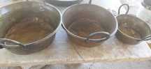 3 Tachos em cobre - preços negociaveis