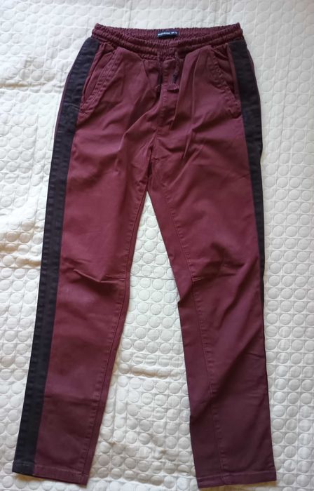 Spodnie Reserved rozm 152 ciemne bordowe