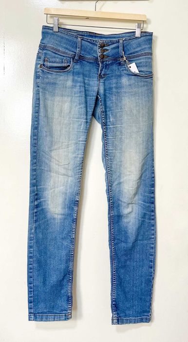 Calças jeans ganga botões Only Denim - Regular straight, 32