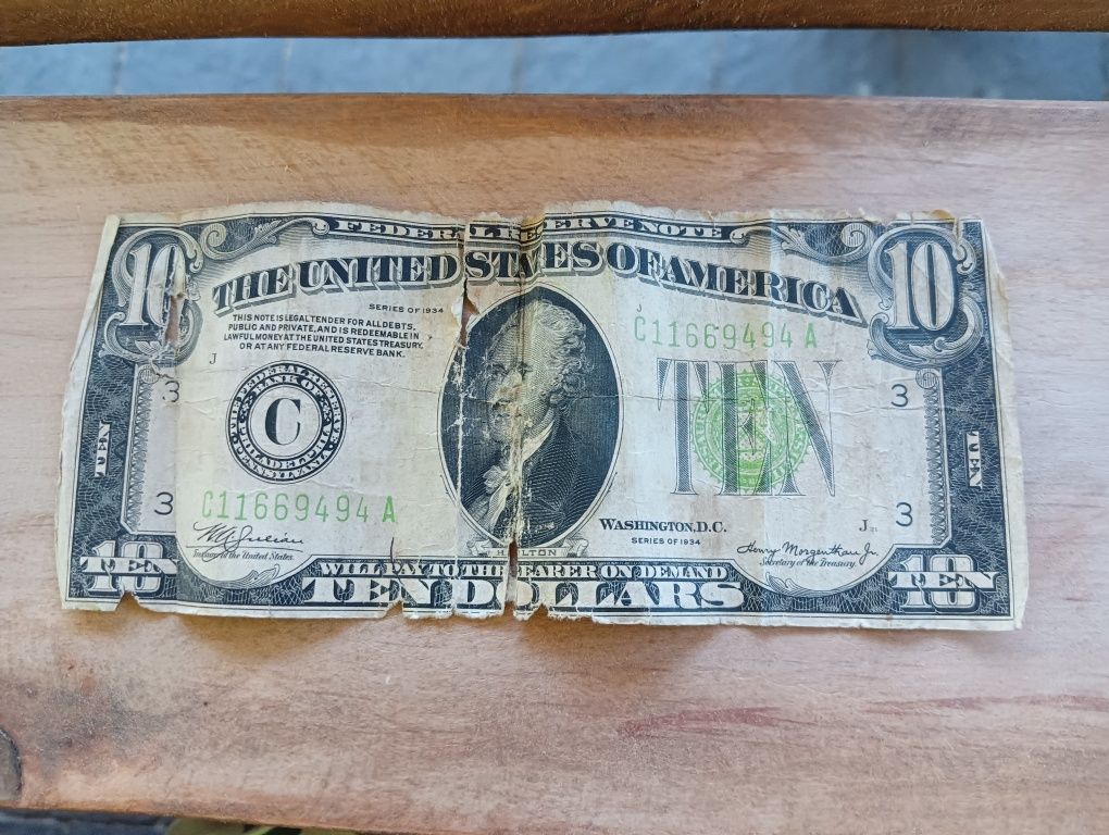 10 dolarów 1934 rok zabytkowy
