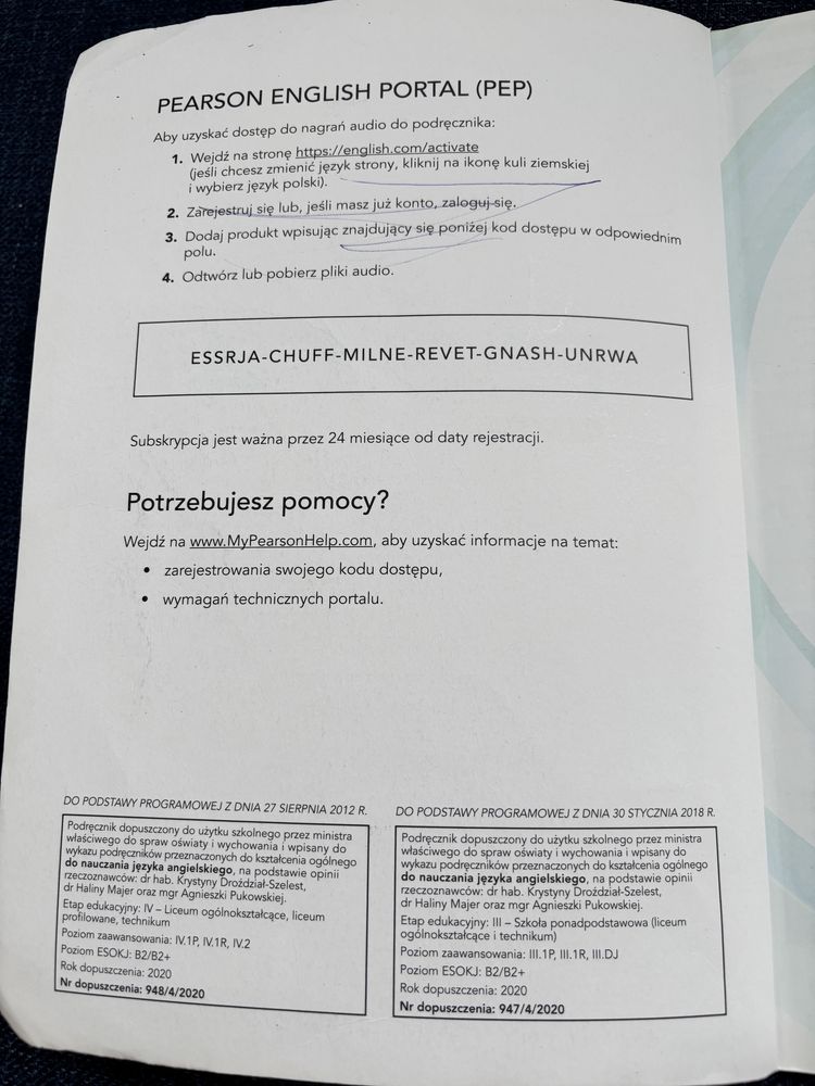 Sprzedam podrecznik dla liceów i techników Focus 4 B2/B2+