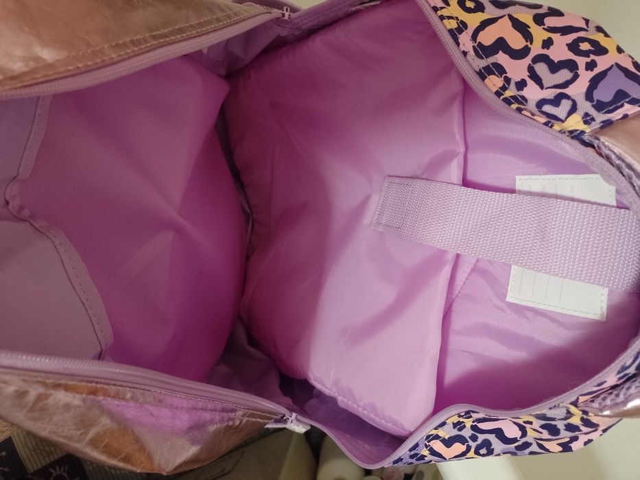 Ekskluzywny, duży, metaliczny plecak z Londynu, Top Vintage