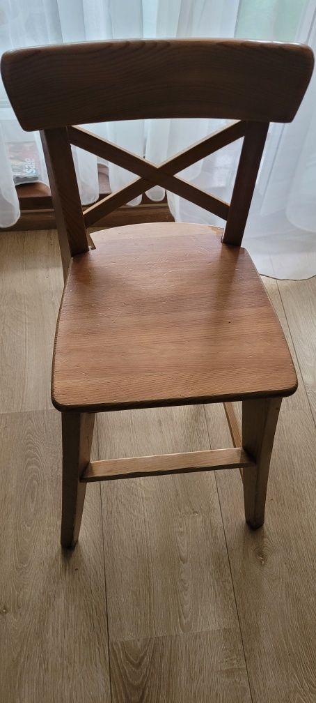 Krzesło dziecięce Ingolf ikea bejca patynowa