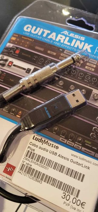 Cabo Guitarra/Baixo Jack - USB