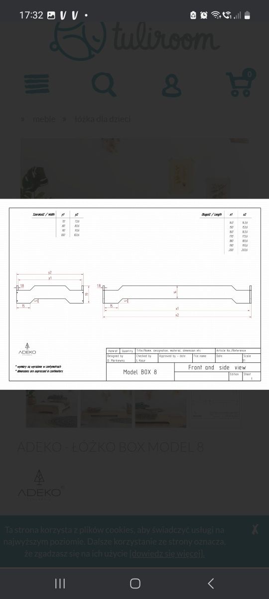 Łóżeczko dziecięce 90x160 sosna + materac NOWE