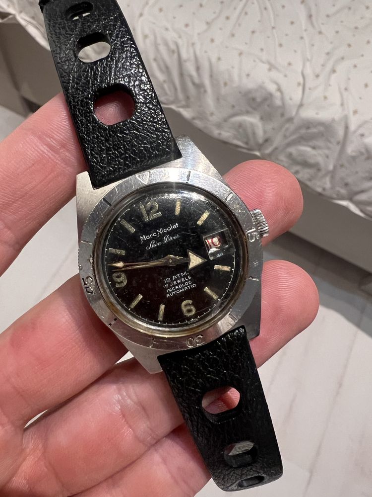 Marc nicolet skin diver zegarek nurek vintage