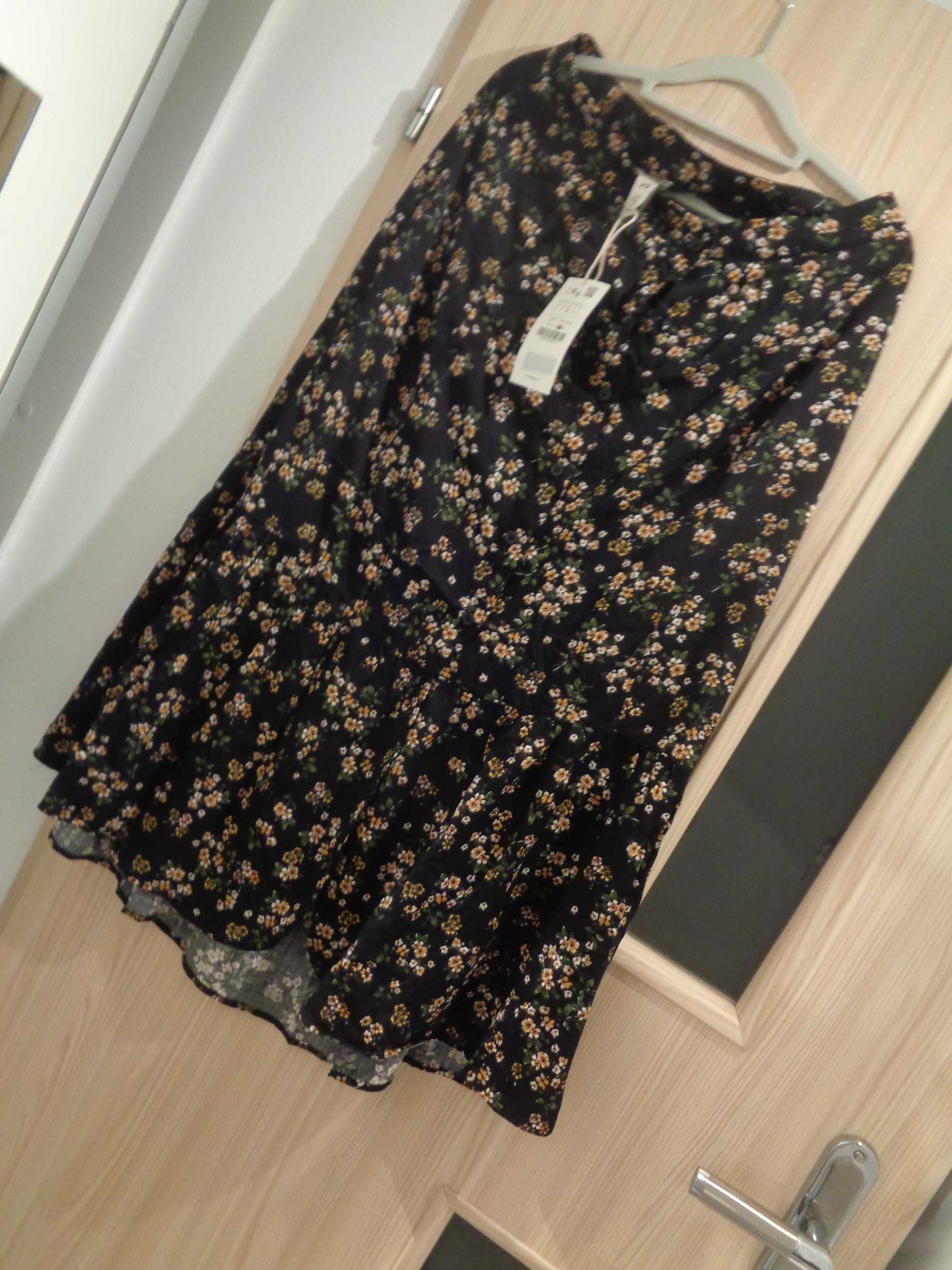 komplet spódnica maxi długa i bluzka narzutka L/XL Pull & Bear