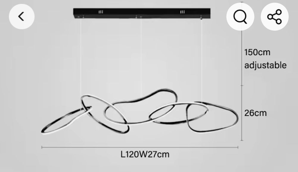 Żyrandol, lampa wisząca nowoczesna LED