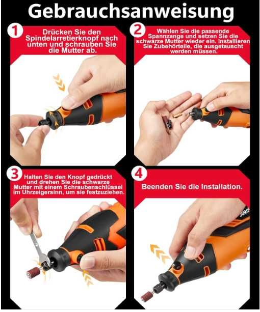 DuroFort Zestaw narzędzi obrotowych 180W HY-170