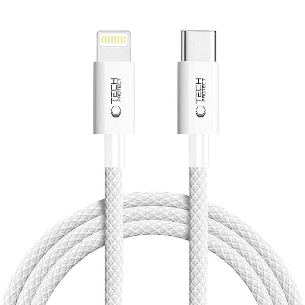 Kabel Tech-Protect UltraBoost USB-C / Lightning PD27W/3A 200 cm - szar