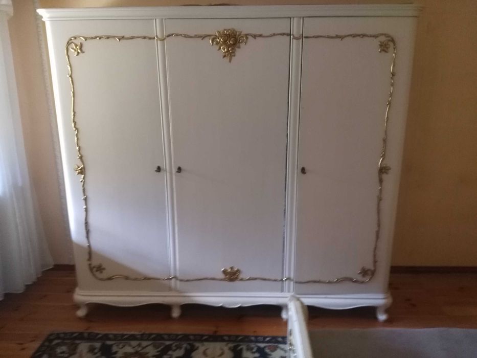 Zestaw MEBLI ANTYCZNYCH do sypialni pozłacanych styl Ludwik Staroć