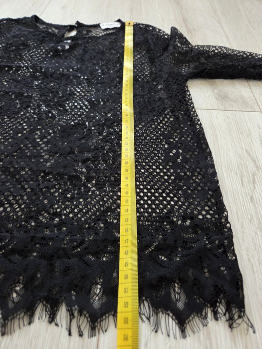 Czarna ażurkowa seksowna bluzka koronka Pull&Bear S 36 8