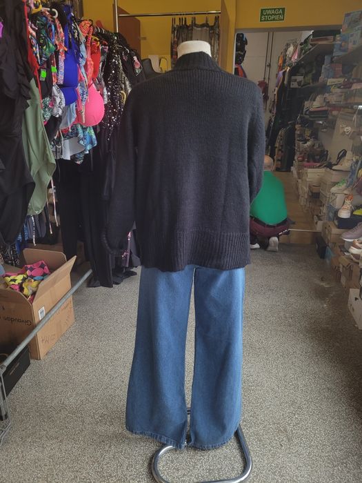 Kardigan sweter czarny s