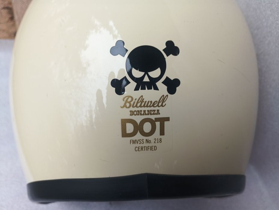 Biltwell Bonanza kask motocyklowy orzeszek retro styl M 57/58 cm biały