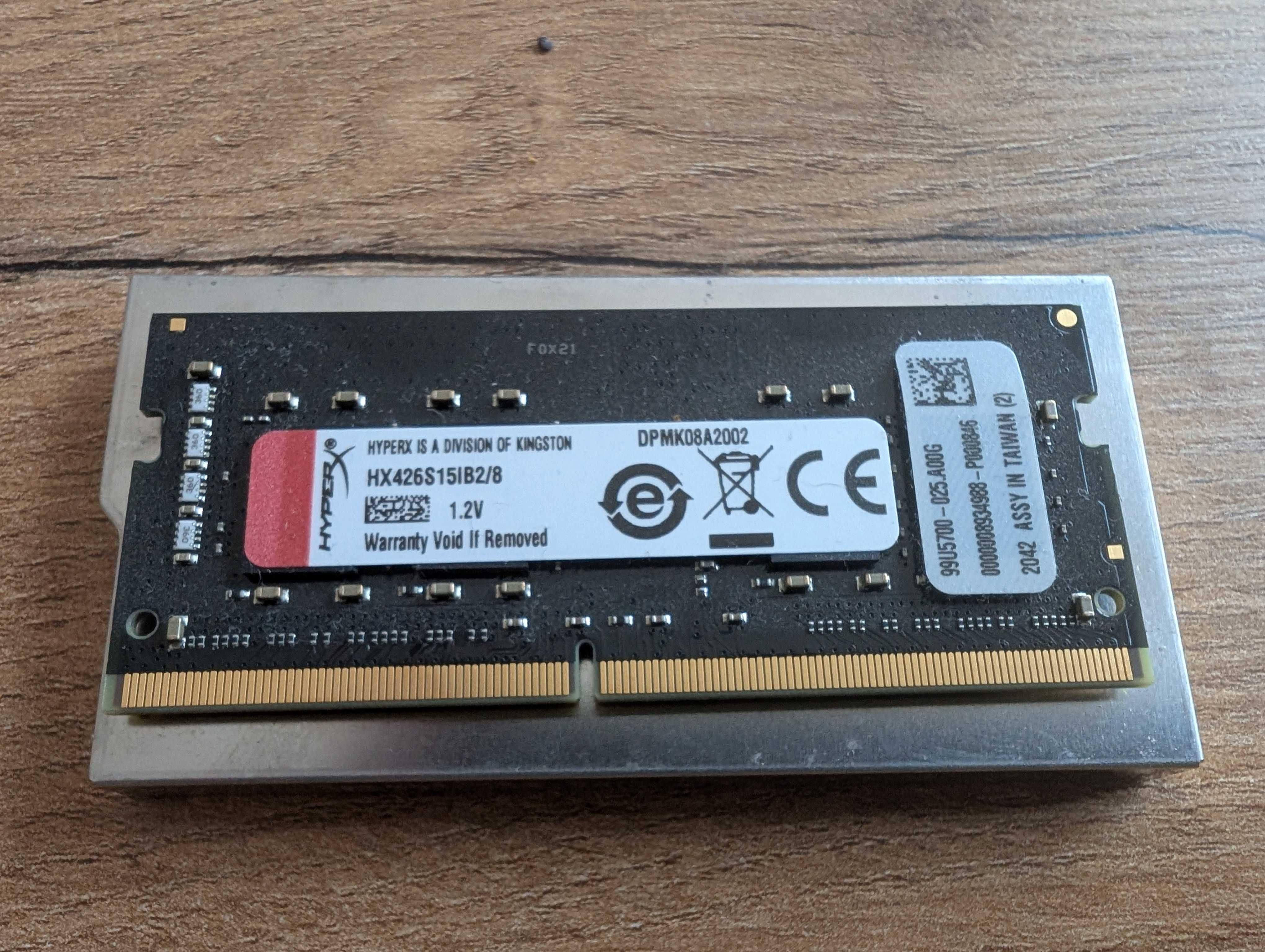 Pamięć RAM HyperX Impact SODIMM DDR4 8GB 2666MHz CL15 (HX426S15IB2/8)