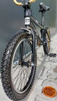 BMX rower DIRT Parade + pegi + zębatka przednia