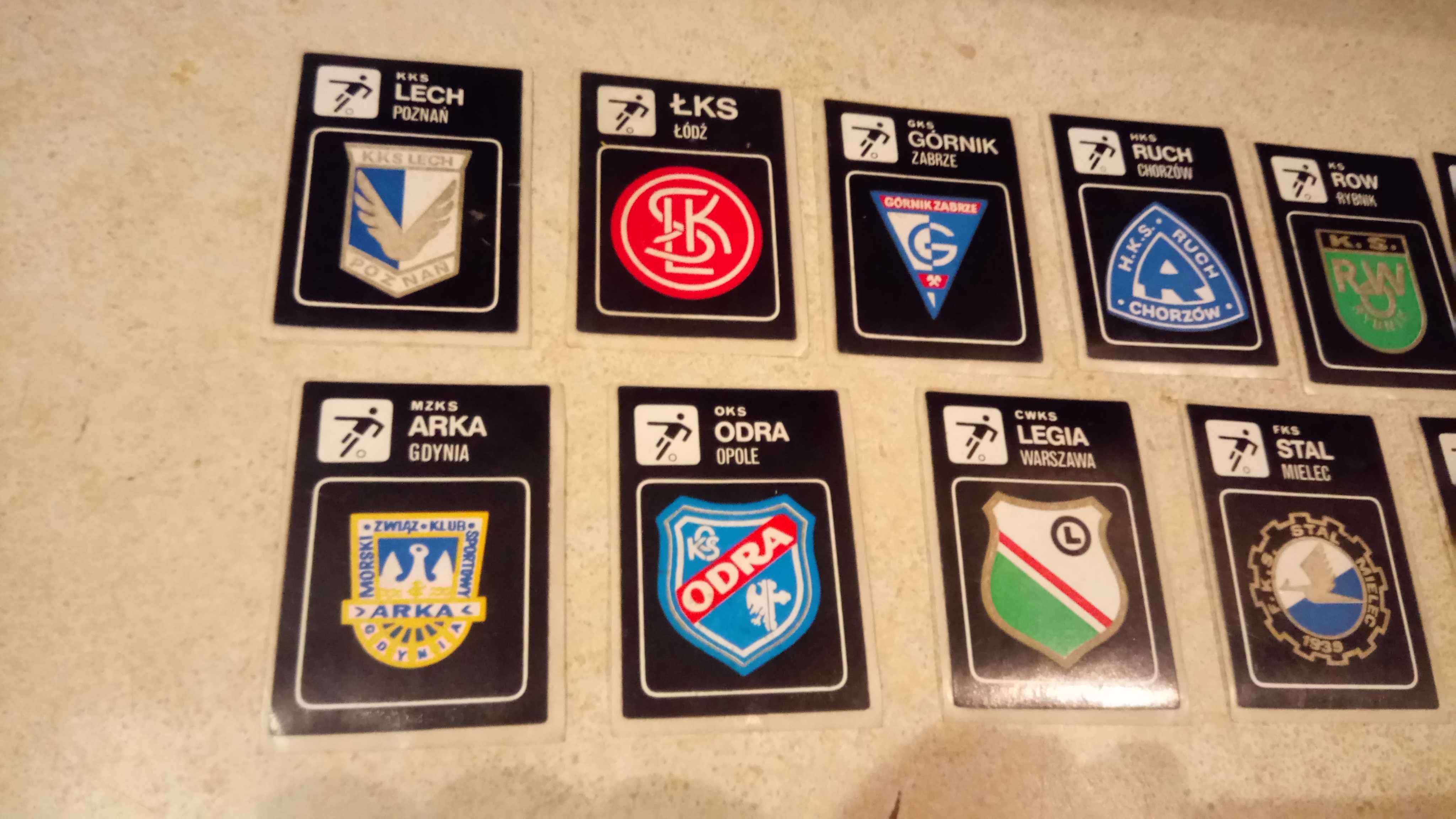 Nalepki piłkarskie polskiej ekstraklasy lata 80