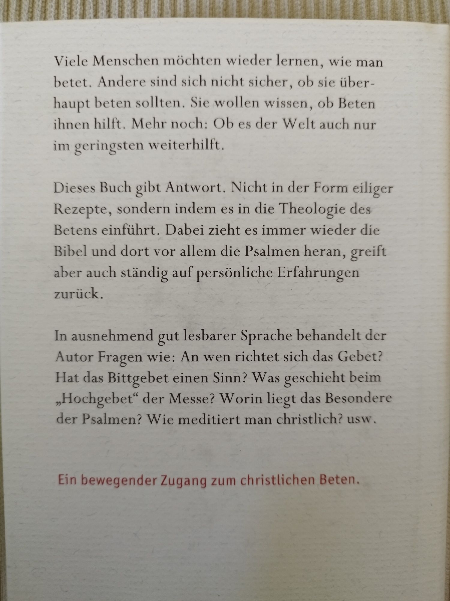 Książka po niemiecku Gerhard Lohfink Beten schenkt Heimat